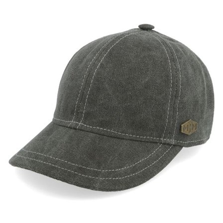 MJM Hats - Grå fitted Keps - Baseball Canvas Black Fitted @ Hatstore
