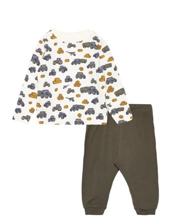 Pyjamas Ls Aop Pyjamas Sett Multi/mønstret Minymo*Betinget Tilbud