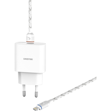 LADER HVIT USB-C MED LYS