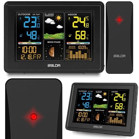 Værstasjon med display BD-907 svart