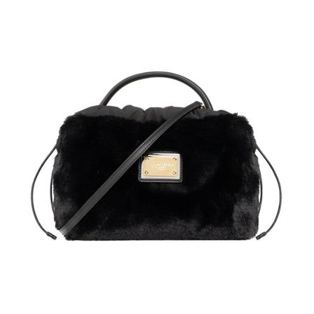 Dolce & Gabbana, Double-layered handbag Zwart, Dames, Maat:ONE Size,leer
