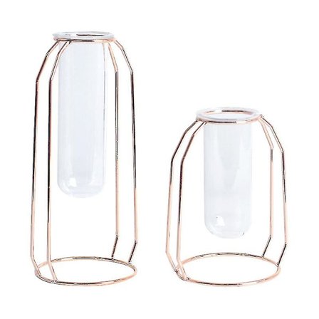 Förvaringshållare i glas och metall för dekoration