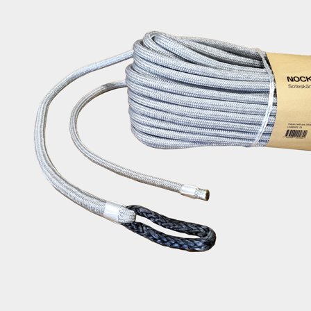 Falle mit nackter Schlaufe NOCK Soteskär Pro, UHMWPE 78-Kern, 32-fach geflochtenes Polyester-Mantel, weiß/grau, 30 Meter x Ø8 mm - Boot