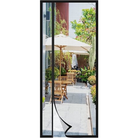 Magnetisk vindue dør myggenet 90x210 til skydedør, indgang, svingdør, rulledør, campingvogn, altan, autocamper