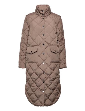 Fqolga-L-Ja Quiltet Jakke Beige FREE/QUENT