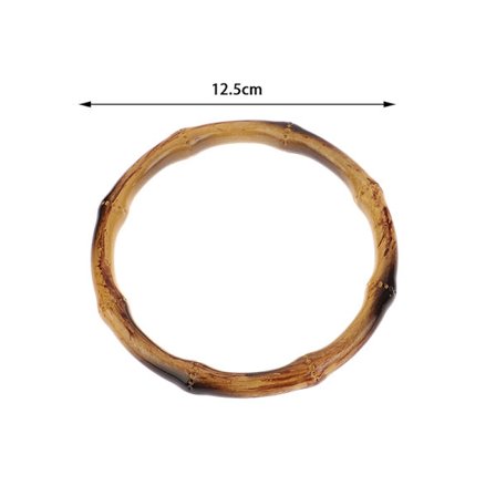 1 Stk Bambus Pung Håndtag Ramme Bøjle DIY Bambus O Taske Håndtag Ba