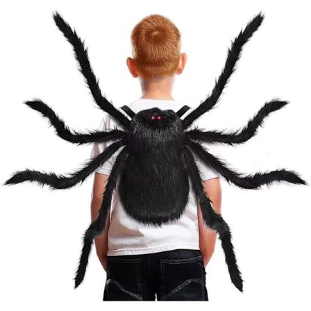 Jättimäinen hämähäkki-reppu hihnoilla, Goody Bag Scary Large Black Spider juhlatarvikkeisiin