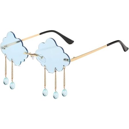 Båglösa söta solglasögon kvinnor mode retro kreativa 90-tal solglasögon