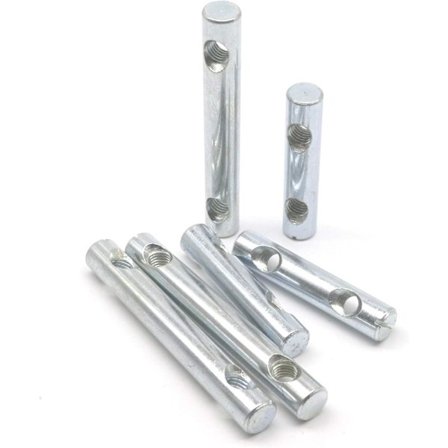 6 stk 2 hull M8 fatmutter - sporet mutter for møbler