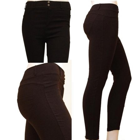 Svarta Stretchiga Slim Leggings som formar rumpan