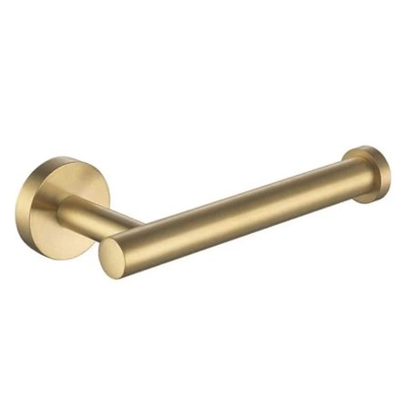 Toiletpapirholder Stanset Rustfrit Børstet Guld Vægmonteret Toiletpapirholder Til Badeværelse Qinhai