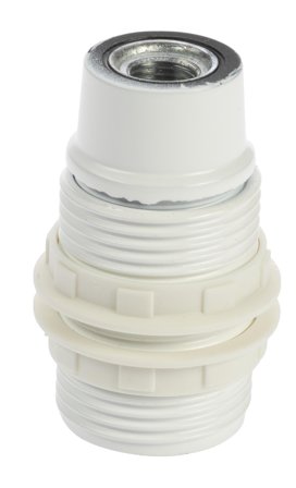 Nordic Quality Lampsockel E14 med lampskärmsring, Vit