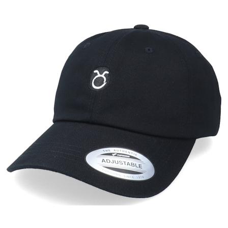 Astrology - Taurus Sodiac Sign Black Dad Cap Unconstructed Black Cap - @ Hatstore