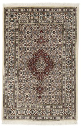 Hand Knotted Moud Rug 80X122 Wool Brown/Black Small