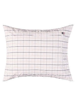 Lexington Checked Cotton Poplin Pillowcase Örngott Unisex Vit 50X60