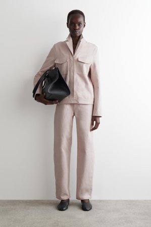 COS Women's Chaqueta Vaquera Utility in Rosa