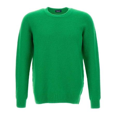 Drumohr Round-neck Strik Grøn, Herre Strik, Størrelse: 3XL