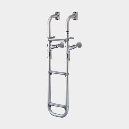 Folding boarding ladder Trem, aluminium, 3 steps (1+2), 81 cm, 22 cm