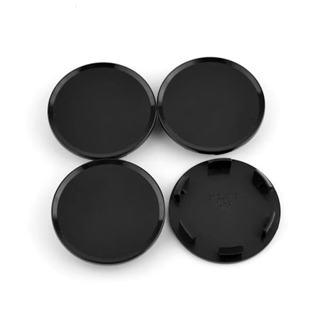 4 st/lot 51mm 45mm Navkapsel för Universal Fälgar Lastbil Centrumkåpa Damm Biltillbehör Silver Svart