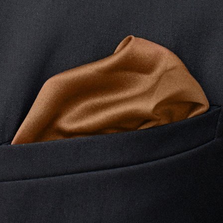 Pochette de costume basique brun clair pour hommes - Pochettes de costume de couleur unie