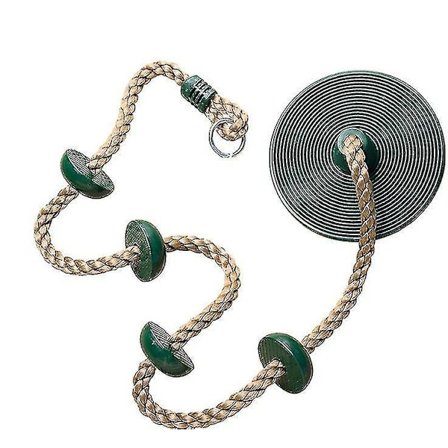 Klättergunga med rep och skiva med fotstöd