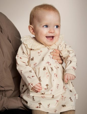 Minymo Dress Ls Aop - Cream - 92