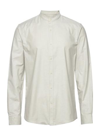Oxford Manderin Superflex L/S Skjorta Casual Grå Lindbergh