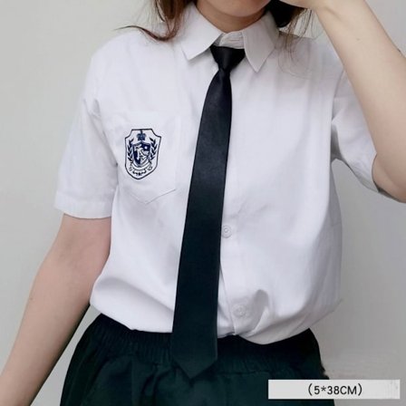 Uniform sort slips jakkesæt med lynlås Slips B B