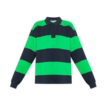 Samsøe Samsøe Odetta striped polo shirt Grøn, Dame