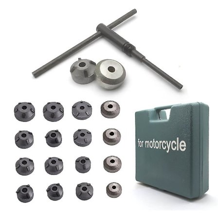 18 stk./sæt Karbidventilslibesten Ventilsædeskærer Reamer Hovedværktøjsindehaver Sæt Til Motorventil