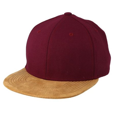Equip - Röd snapback Keps - Blank Suede Maroon Snapback @ Hatstore