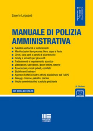 Manuale di polizia amministrativa Saverio Linguanti