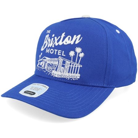 Brixton - Brixton Motel C Np Electric Blue/Off White A-Frame Adjustable Adjustable Blue Cap - @ Hatstore