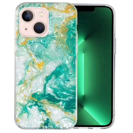 Marble iPhone 15 Plus Etui - Grøn Marmor