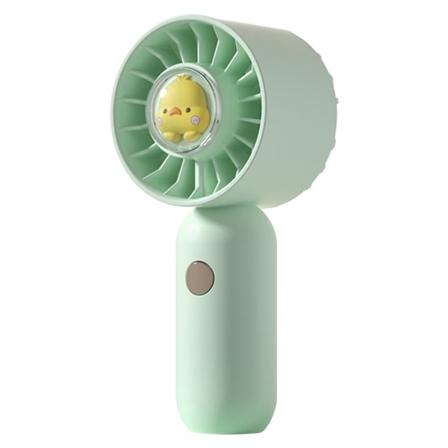 Håndholdt liten viftekjøler Bærbar liten usb ladevifte 3 hastigheter mini stillegående ladebord sovesal Green Cartoon