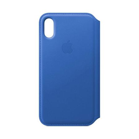 Apple Läderfodral Folio Till Iphone X - Elektrisk Blå Blå 2,18 Cm
