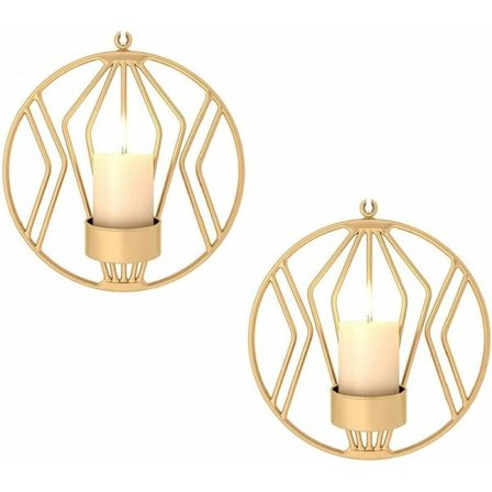 Metallväggljusstakar, väggdekorationer, belysning för