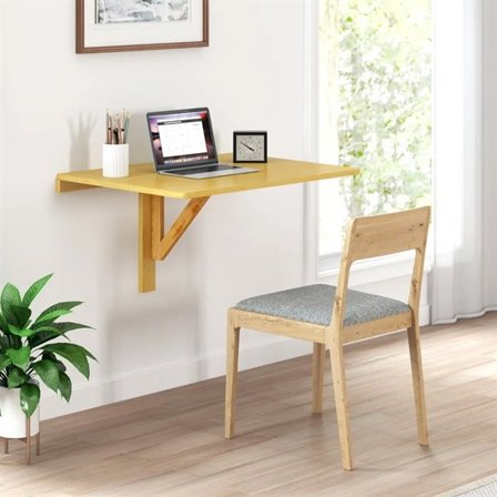 Seinään kiinnitettävä taittopöytä 80 × 60 cm – Puu