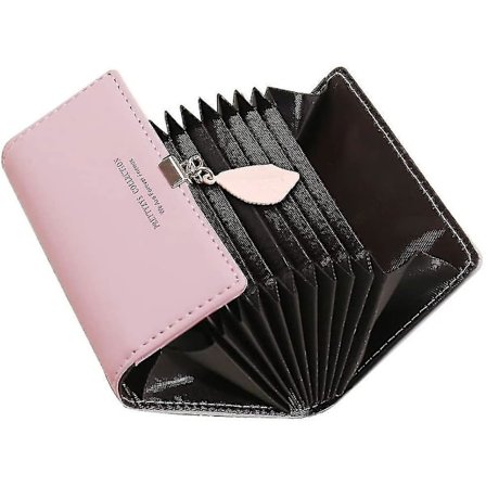 Naisten Luottokortti Lompakko Nahka RFID Vetoketju Lompakko