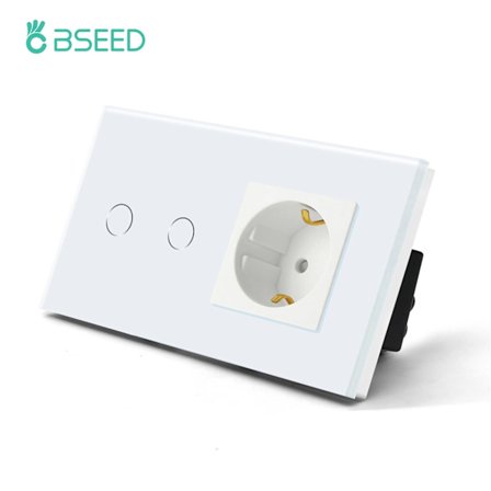 Enkelt Stikkontakt EU Væg Stik Dobbelt Stik USB Type-C Telefon Opladning Glas Panel Væg Touch Switch Børnebeskyttelse