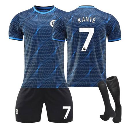 23/24 Chelsea vieraskentän lasten jalkapalloasu sukkineen 7 KANTE XL