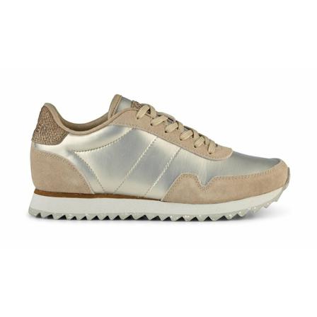 Woden Nora III Metallic Nylon - Champagne , Beige , Dames , Maat: 37 EU Sneakers