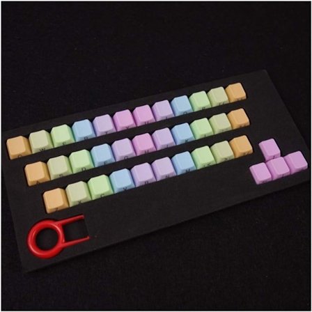 37 nycklar/ set Key Cover Mekaniskt tangentbord Färgglad Höjd ABS Ljus Färg Gradvis färgbyte Dubbla Dip-dye Key Caps (Färg: Oro)
