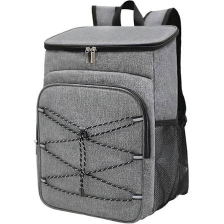 Letvægts Isoleret Rygsæk Køletaske til Frokost Picnic Fiskeri Vandreture Camping Park Strand Grå