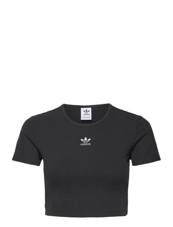 Rib Tee Sport Crop Tops Short-sleeved Crop Tops Black Adidas Originals