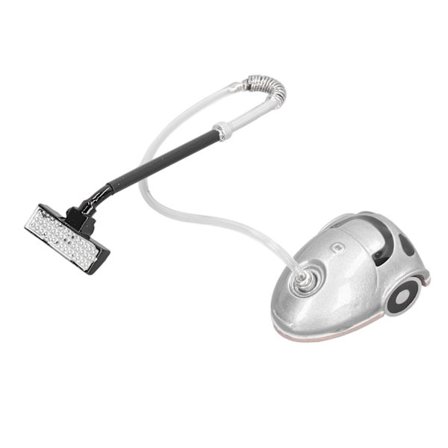 1:12 Dockhus Dammsugare Miniatyr Dammsugare Modell Hem Apparat Tillbehör Leksak för Barn Silver