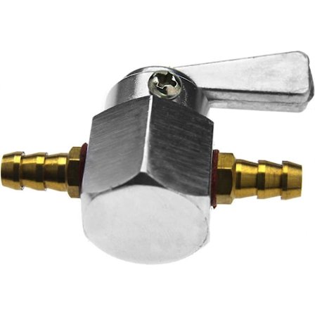 Aluminium 6mm Motorcykel ATV Brændstofhane Afbryder Ventil Benzin Brændstofhane Kontakt 1 stk. sølv