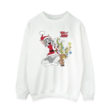 Tom & Jerry Dam/Damer Jul Ren Sweatshirt XL Vit