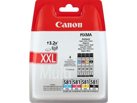 Canon Bläckpatron CLI-581XXL bkcmy 4/fp - Lyreco - Toner och bläck - Bläckpatroner - Bläckpatroner Canon
