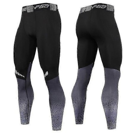 gråXXXL Herre Træningsbukser Kompression Hurtigtørrende Fitness Sport Leggings Herre Sportstøj Træning Basket Tights Gym Løbebukser